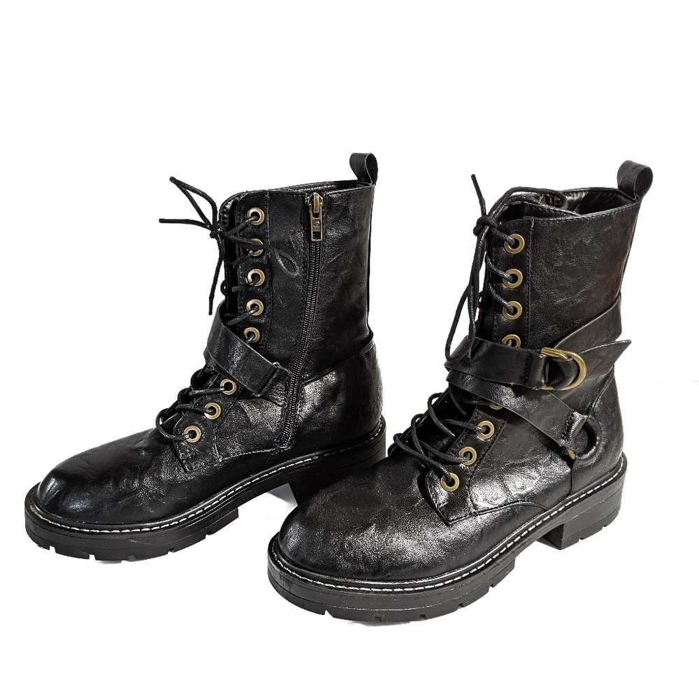 Seven 7 Cardi B combat boots black size 10